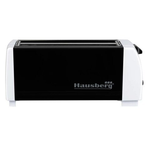 Prajitor de paine Hausberg HB-185NG, 1300 W, 4 felii, declansare automata, Negru